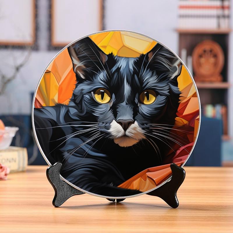 Amazon.com: DNOVING Curled up Sleeping cat Ceramic Decorative
